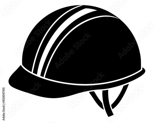 safety helmet black silhouette vector,safety helmet icon