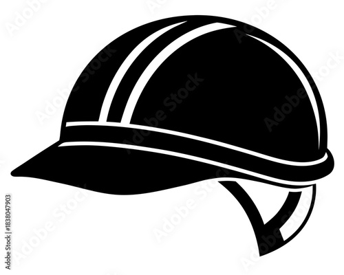 safety helmet black silhouette vector,safety helmet icon