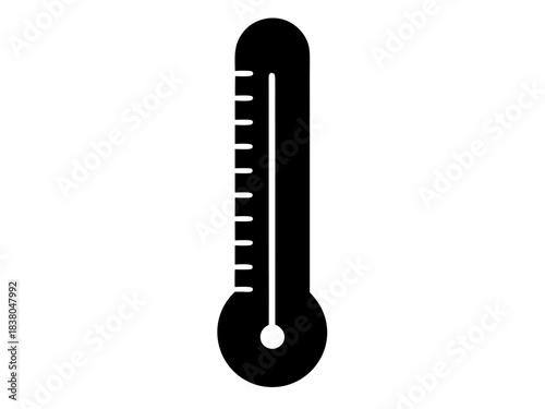 thermometer simple black silhouette vector,thermometer icon