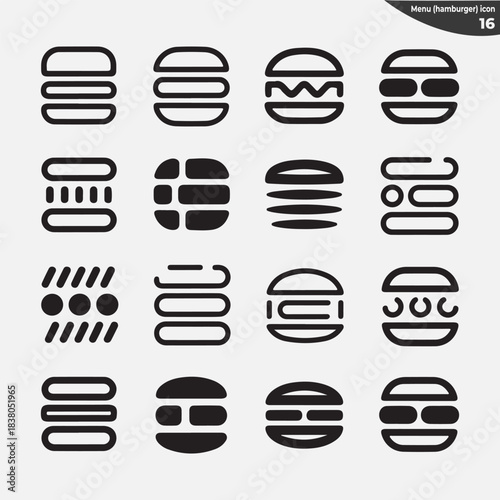 Modern icon set with primary and secondary colors