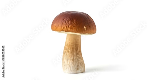 Fresh Porcini Mushroom Isolated on White Background.