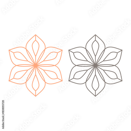 WELLNESS AYURVEDA SPA LOGO DESIGN ELEMENTS VECTOR ISOLATED ON WHITE