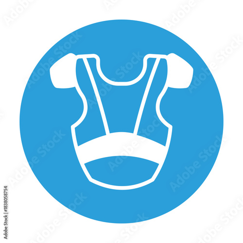 Chest Protector Vector icon which can easily modify or edit