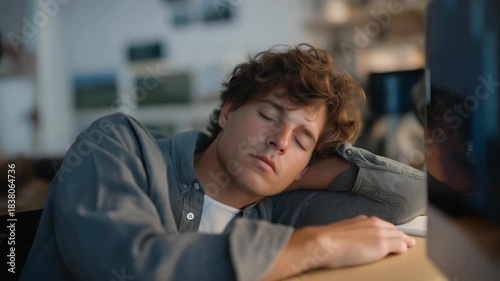 A person practicing self-discipline by closing their eyes and calmly deleting entire folders of digital clutter on a holographic screen — futuristic minimalism, mental clarity, and tech-driven