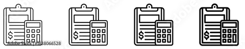 Calculation Icon Set Different Style Collection
