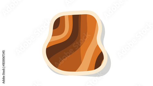 Stylized depiction of a raw steak with marbling detail against a black background showing creamy white edges and subtle grey shadows