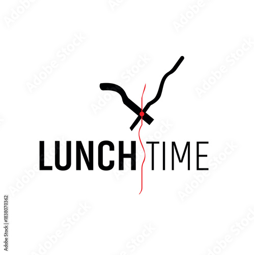 lunch time with creatif font design.