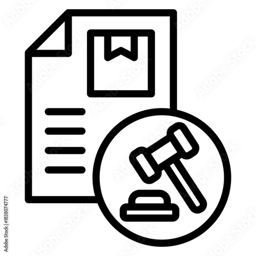 Tender Vector Line Icon Design