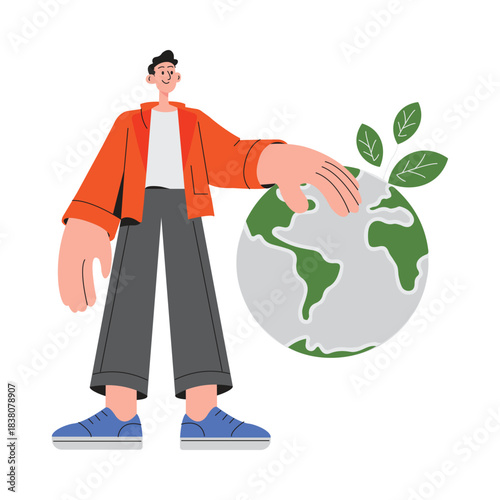 Global Unity Vector Flat Illustration EPS 10 file