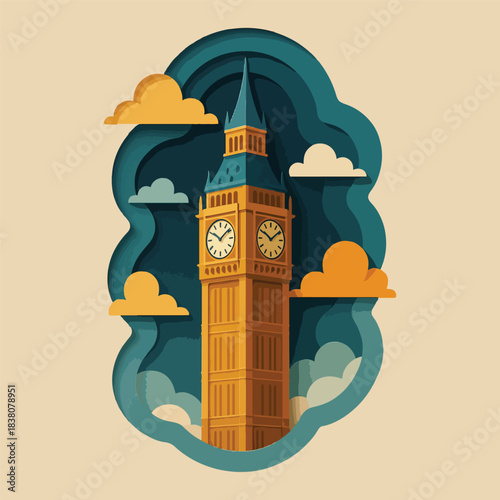 Big Ben London –  Landmark Illustration (United Kingdom)