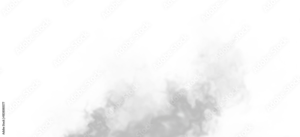 Fototapeta premium Steam smoke fog white airflow vapor panorama isolated wide smooth texture pattern. 