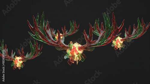 Branch of Artificial Christmas Decorations
