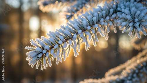 Frosty Pine Branch