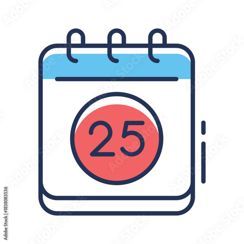 Grab this icon of christmas calendar, christmas day vector in trendy design