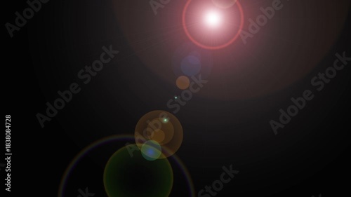 Abstract light leaks and Real flare lens 