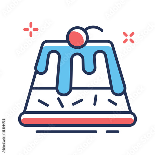 An amazing chocolate cake with cream, delicious christmas dessert