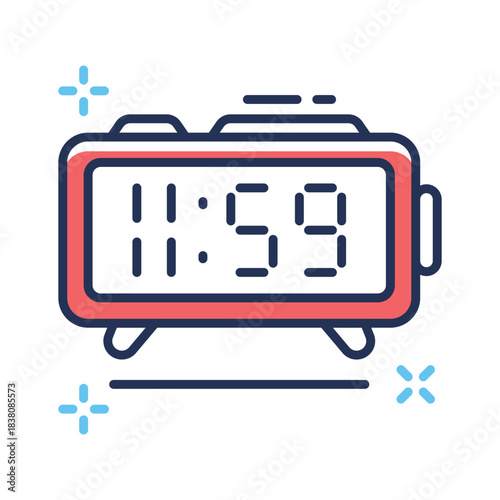 Clock showing midnight countdown for New Year celebration.