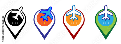 Location Pin Icon For Airplane Y_2411001