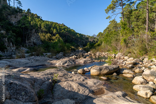 Wallpaper Mural Wildes Flussbett in idyllischer Berglandschaft auf Korsika Torontodigital.ca