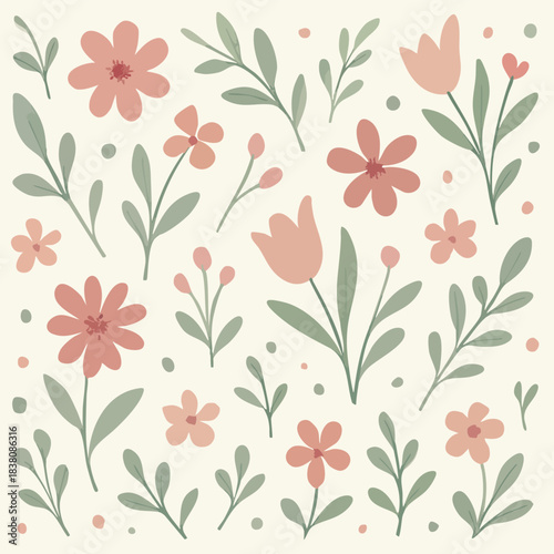 SimpleRetroFlowerSet