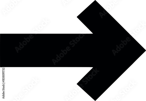 Bold black arrow pointing directly to the right side