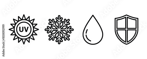 Collection of versatile graphic icons for digital and print applications