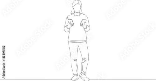 Sketch of a person standing with hands up in a casual pose