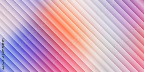 Vertical glass gradient distortion with vibrant holographic hues and soft blur. Abstract iridescent surface with rainbow ripple lines and light diffusion. Vector illustration