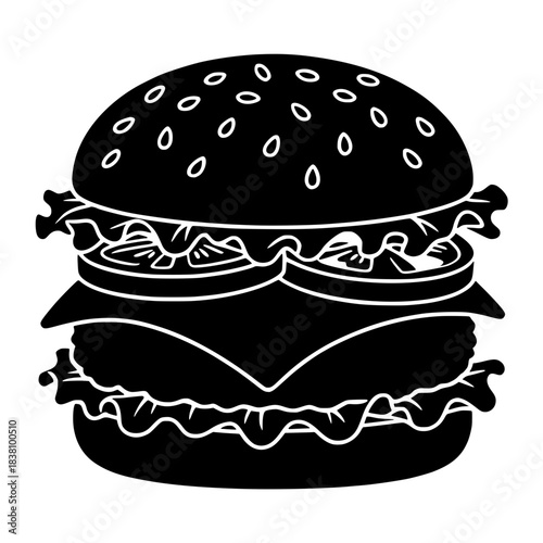 vector illustration of a hamburger