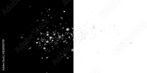 Falling Snowflakes Transparent PNG Overlay.