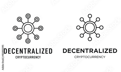 Decentralized cryptocurrency network icon for blockchain and digital asset.
