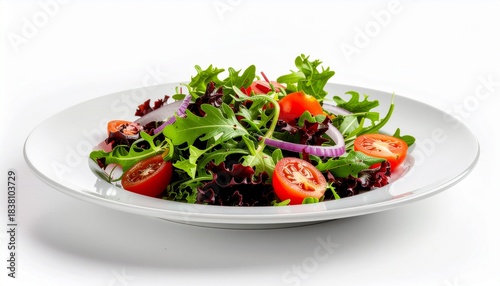 Wallpaper Mural Salad on a white plate Torontodigital.ca