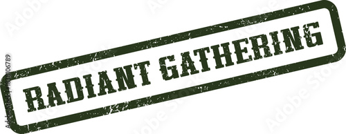 Inviting Radiant Gathering rubber stamp mark for community events and social occasions
