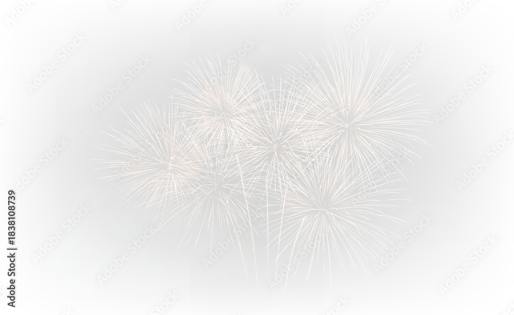 Fototapeta premium Glowing Festival Fireworks Over Black Sky PNG