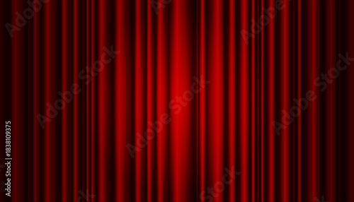 A realistic theater curtain made of red velvet or silk with a round spotlight on the stage.A luxurious red vector background for opera performances, film ceremonies, movie trailers, theater wallpapers
