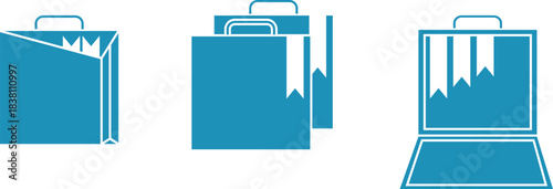 office suitcases and briefcases, documents and securities