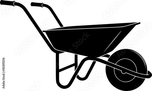 Wheelbarrow Vector Gardening Construction Tool
