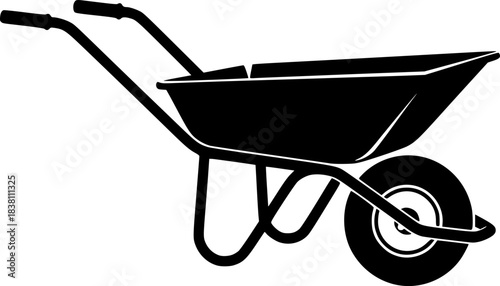 Wheelbarrow Vector Gardening Construction Tool