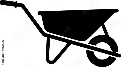 Wheelbarrow Vector Gardening Construction Tool