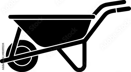 Wheelbarrow Vector Gardening Construction Tool