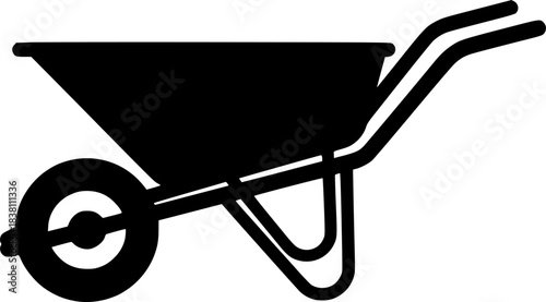 Wheelbarrow Vector Gardening Construction Tool