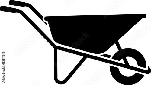 Wheelbarrow Vector Gardening Construction Tool