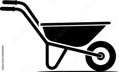 Wheelbarrow Vector Gardening Construction Tool