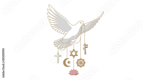 Dove Carrying Faith Symbols
