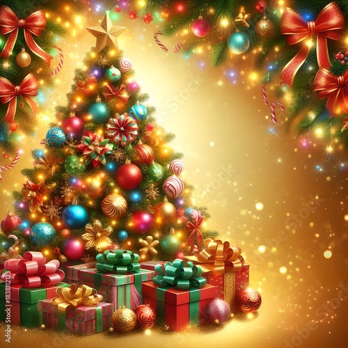 Festive Christmas Ornament and Decoration Display
