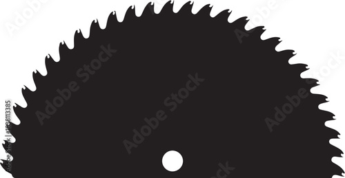 Circular Saw Blade Silhouette vector