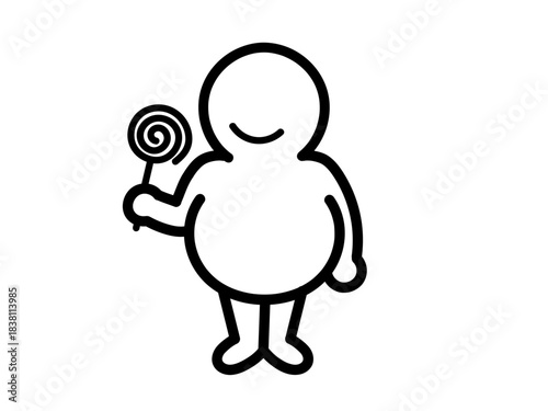 太ってる人　イラスト