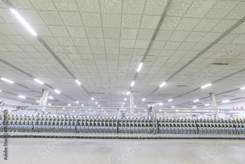Modern spinning equipment on the production line