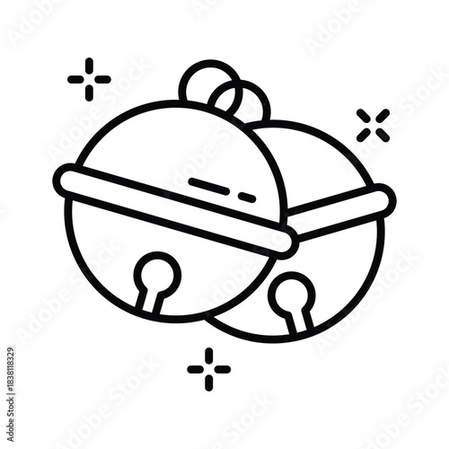 Grab this amazing hand drawn icon of christmas bell