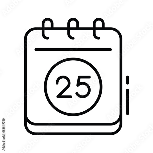 Grab this icon of christmas calendar, christmas day vector in trendy design